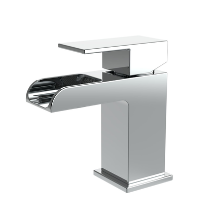 Aloni Square Waterfall Washbasin tap - Chrome
