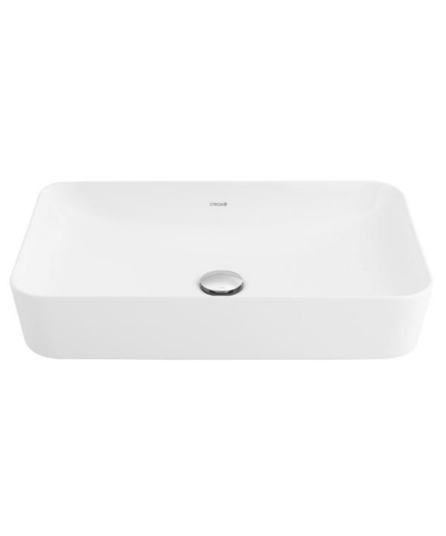 Creavit Ultra Keramische Opbouw Wastafel – 60x40 cm – Glanzend Wit