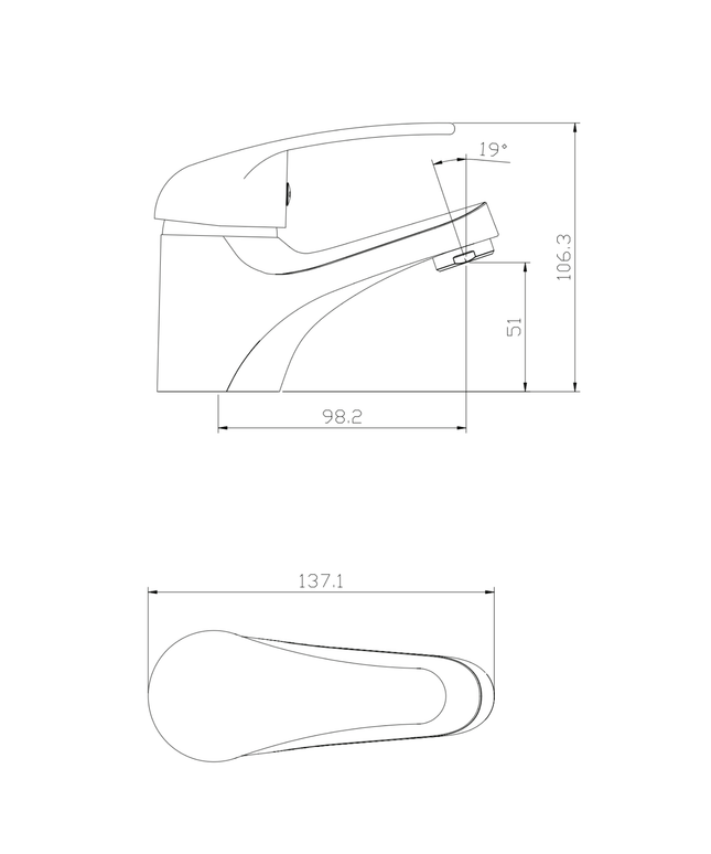 ALONI Pure wastafelkraan – Chroom