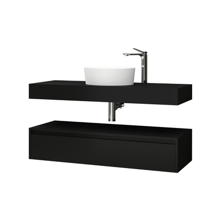 ALONI LINA wastafelonderkast – 120 cm – Mat zwart