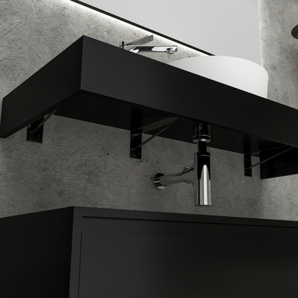 ALONI LINA wastafelonderkast – 120 cm – Mat zwart