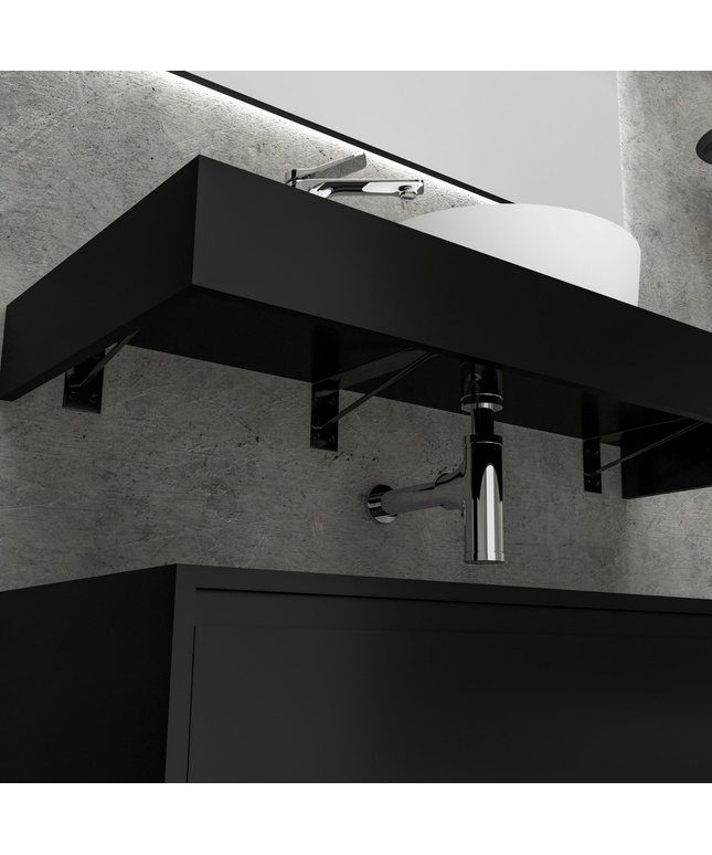 ALONI LINA wastafelonderkast – 120 cm – Mat zwart