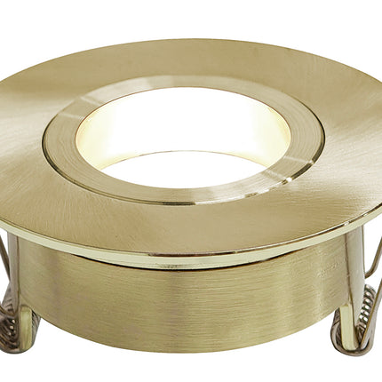 Wiesbaden Spotz inbouwspot enkel dimbaar IP65 geborsteld messing | Schwertz & Co
