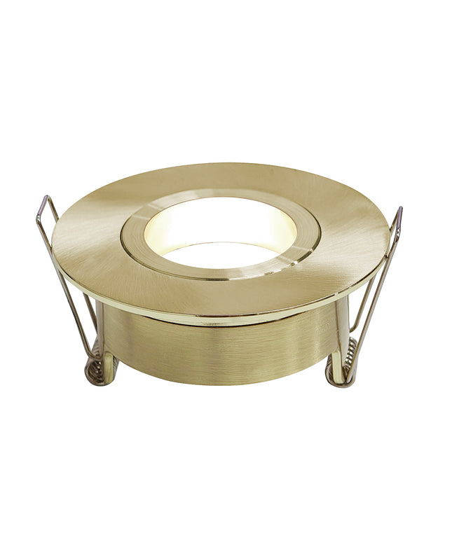 Wiesbaden Spotz inbouwspot enkel dimbaar IP65 geborsteld messing | Schwertz & Co