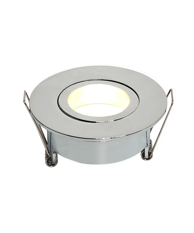 Wiesbaden Spotz inbouwspot enkel dimbaar IP65 chroom | Schwertz & Co