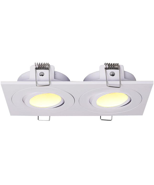 Wiesbaden Spotz inbouwspot dubbel dimbaar IP65 mat wit | Schwertz & Co
