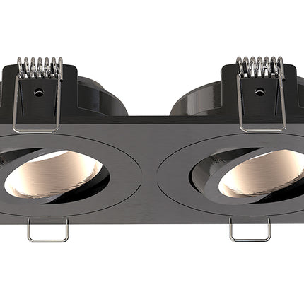 Wiesbaden Spotz inbouwspot dubbel dimbaar IP65 gunmetal | Schwertz & Co