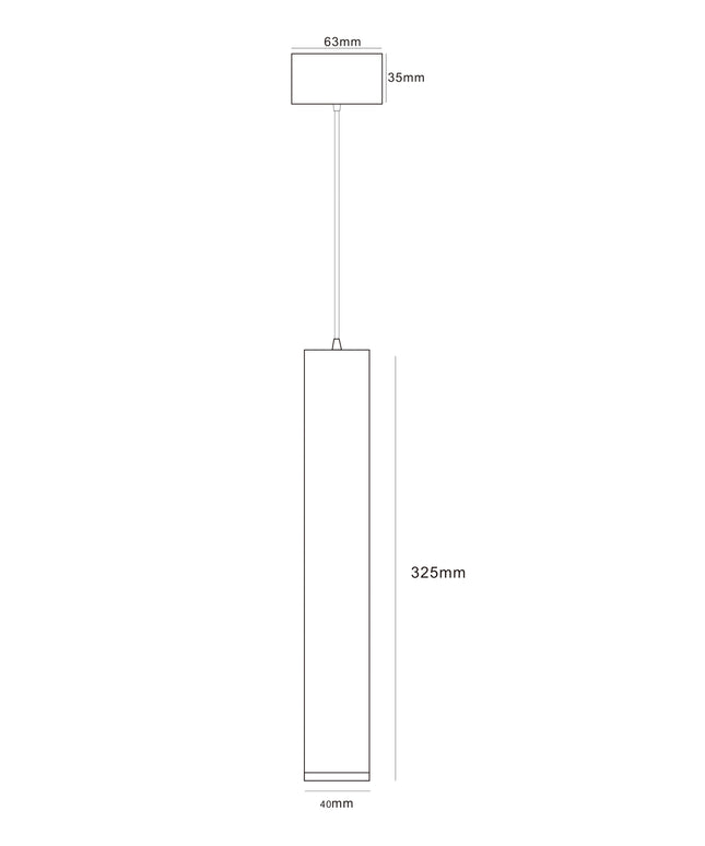 Wiesbaden Oriona hanglamp badkamer mat wit - technische tekening | Schwertz & Co