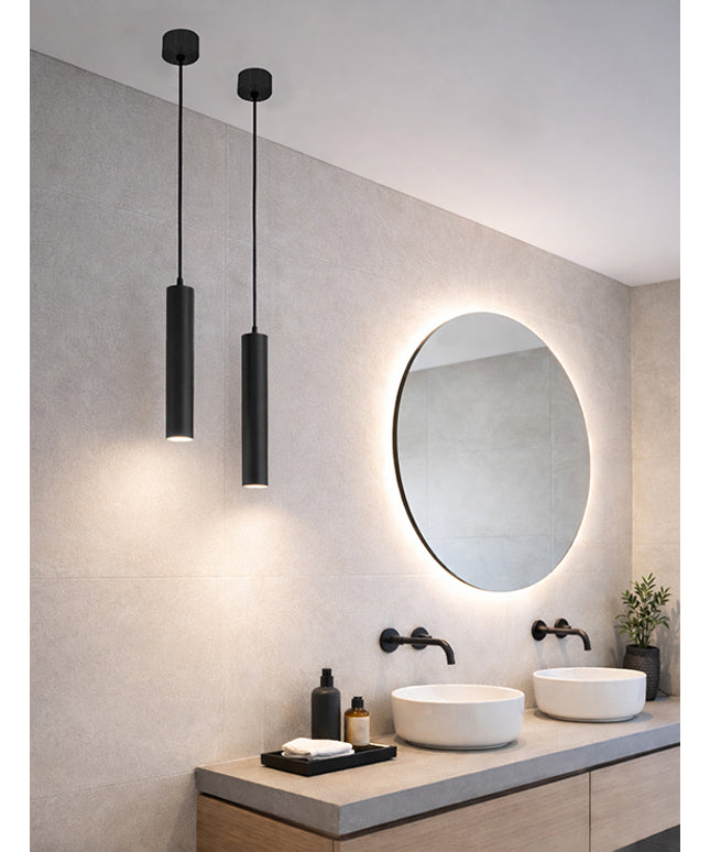 Wiesbaden Oriona hanglamp badkamer mat zwart - sfeerfoto | Schwertz & Co