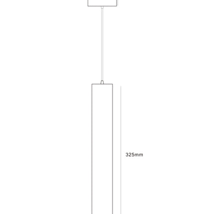 Wiesbaden Oriona hanglamp badkamer geborsteld staal - technische tekening | Schwertz & Co