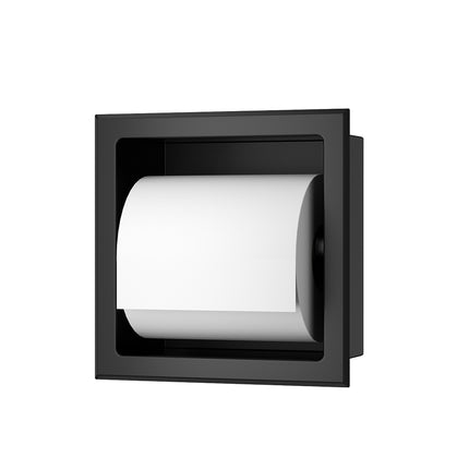 Xellanz Rocko toiletrolhouder inbouw mat zwart - detailfoto | Schwertz & Co