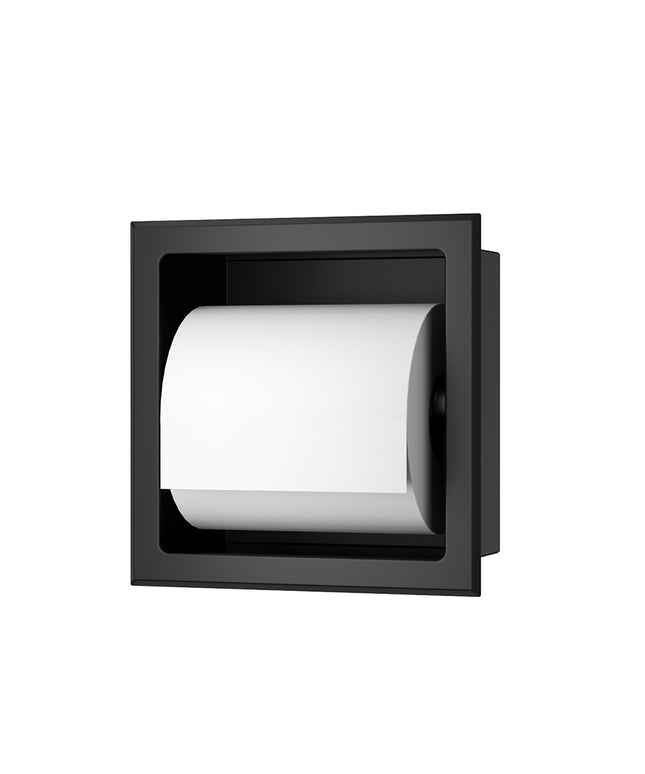 Xellanz Rocko toiletrolhouder inbouw mat zwart - detailfoto | Schwertz & Co