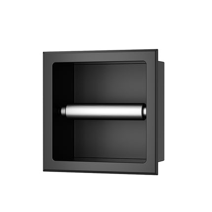 Xellanz Rocko toiletrolhouder inbouw mat zwart | Schwertz & Co