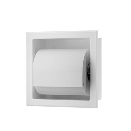 Xellanz Rocko toiletrolhouder inbouw mat wit - detailfoto | Schwertz & Co