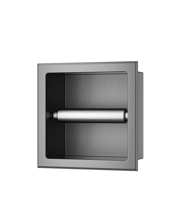 Xellanz Rocko inbouw toiletrolhouder gunmetal | Schwertz & Co