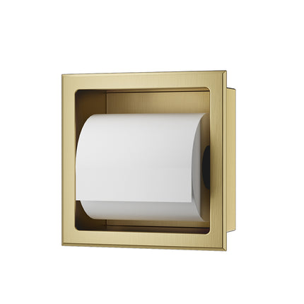 Xellanz Rocko toiletrolhouder geborsteld messing - detailfoto | Schwertz & Co