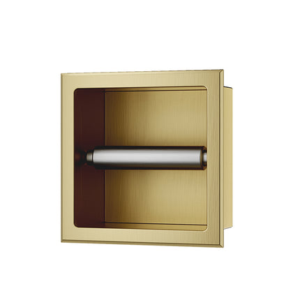 Xellanz Rocko inbouw toiletrolhouder geborsteld messing | Schwertz & Co
