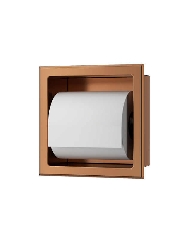 Xellanz Rocko toiletrolhouder geborsteld brons koper - detailfoto | Schwertz & Co