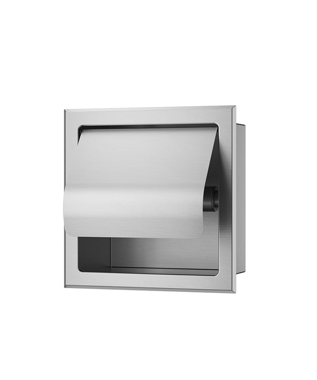 Xellanz Rocko inbouw toiletrolhouder met klep RVS | Schwertz & Co