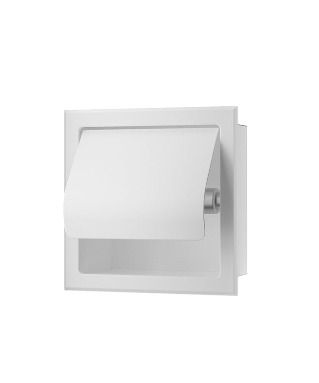 Xellanz Rocko inbouw toiletrolhouder met klep mat wit | Schwertz & Co