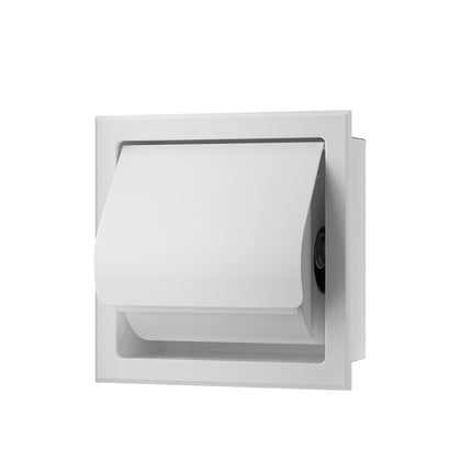 Xellanz Rocko toiletrolhouder met klep mat wit - detailfoto | Schwertz & Co