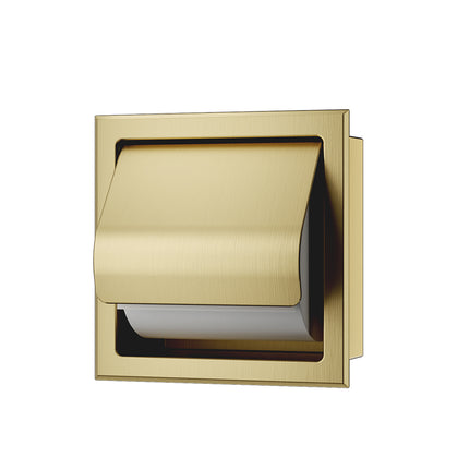 Xellanz Rocko toiletrolhouder geborsteld messing - detailfoto | Schwertz & Co