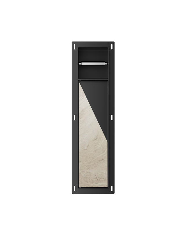 Xellanz Rocko inbouw toiletrol- en borstelhouder mat zwart | Schwertz & Co