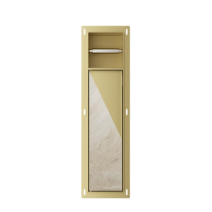 Xellanz Rocko inbouw toiletrol- en borstelhouder geborsteld messing | Schwertz & Co