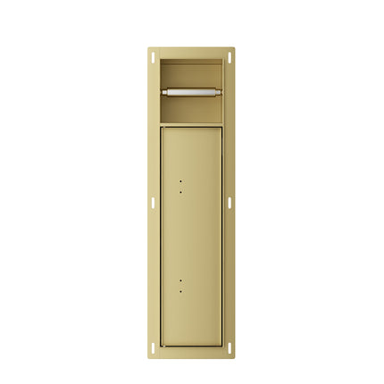 Xellanz Rocko inbouw toiletrolhouder geborsteld messing - detailfoto | Schwertz & Co
