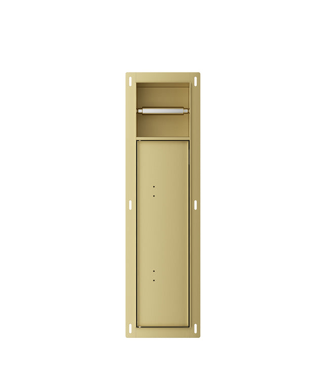 Xellanz Rocko inbouw toiletrolhouder geborsteld messing - detailfoto | Schwertz & Co