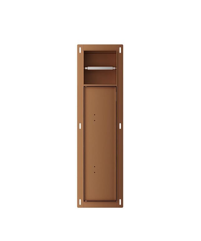 Xellanz Rocko inbouw toiletrolhouder geborsteld brons - detailfoto | Schwertz & Co