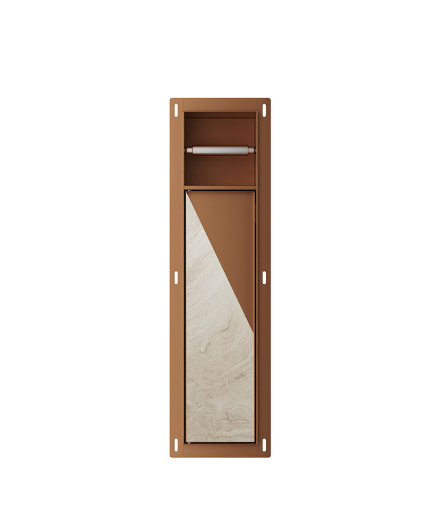Xellanz Rocko inbouw toiletrol- en borstelhouder geborsteld brons | Schwertz & Co