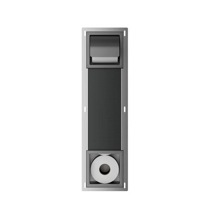 Xellanz Rocko inbouw toiletrolhouder met klep gunmetal - detailfoto | Schwertz & Co