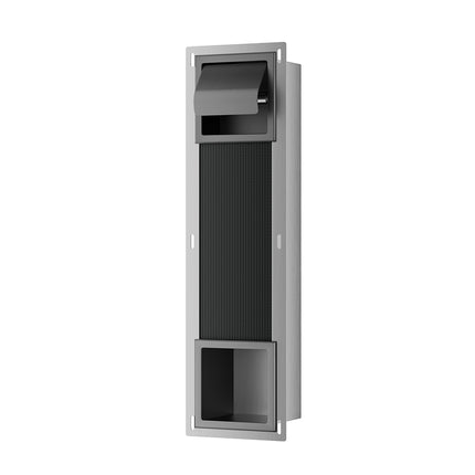 Xellanz Rocko inbouw toiletrolhouder met klep gunmetal - sfeerfoto | Schwertz & Co