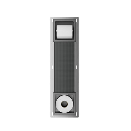 Xellanz Rocko inbouw toiletrolhouder zonder klep gunmetal - detailfoto | Schwertz & Co