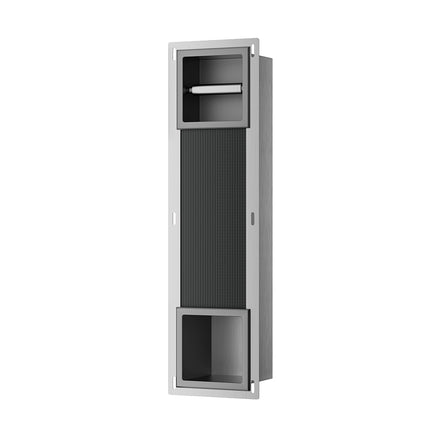 Xellanz Rocko inbouw toiletrolhouder zonder klep gunmetal - sfeerfoto | Schwertz & Co