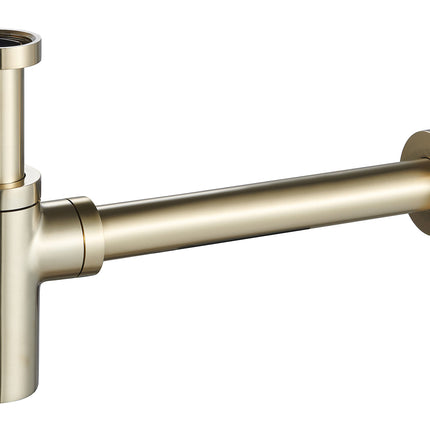 Wiesbaden UniMatch wastafelsifon 32 mm geborsteld messing | Schwertz & Co