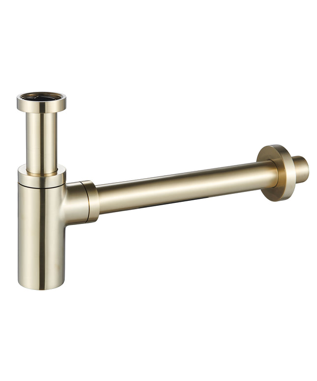 Wiesbaden UniMatch wastafelsifon 32 mm geborsteld messing | Schwertz & Co
