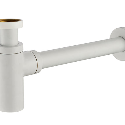 Wiesbaden UniMatch wastafelsifon mat wit | Schwertz & Co