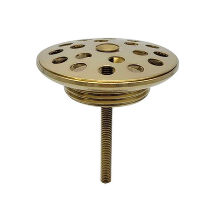 Xellanz Korv open afvoerplug met rooster 5/4 inch geborsteld messing PVD | Schwertz & Co