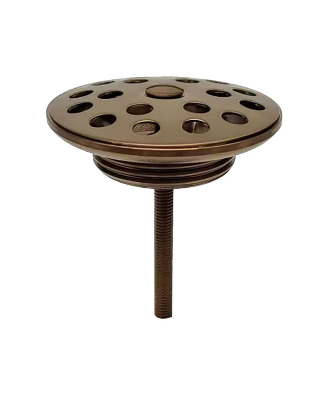 Xellanz Korv open afvoerplug met rooster 5/4 inch geborsteld brons koper | Schwertz & Co