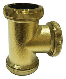 Wiesbaden UniMatch buisverbinder T-stuk 32 mm geborsteld messing | Schwertz & Co