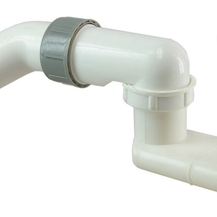 Riko douchebaksifon met plug 1 1/2 inch PVC wit | Schwertz & Co