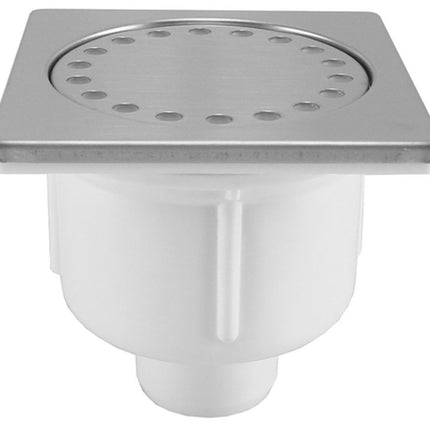 Riko doucheput met onderuitlaat 10 x 10 cm RVS | Schwertz & Co