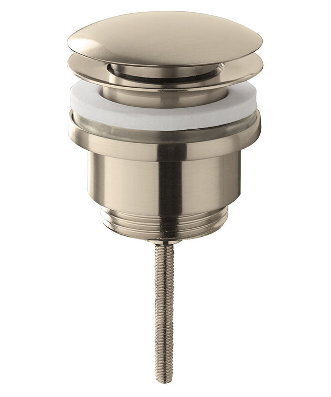 Wiesbaden UniMatch clickwaste afvoerplug 5/4 inch geborsteld staal | Schwertz & Co