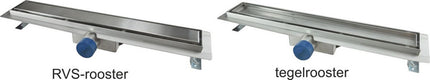 Wiesbaden tegelrooster voor douchegoot 100 x 7 cm RVS - sfeerfoto | Schwertz & Co