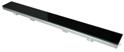 Wiesbaden glasrooster douchegoot 60 x 7 cm glanzend zwart | Schwertz & Co