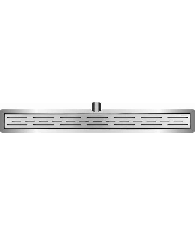 Wiesbaden 3e Generatie douchegoot met flens en rooster 100 x 7 cm RVS - detailfoto | Schwertz & Co