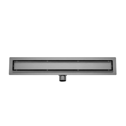 Wiesbaden douchegoot met tegelrooster 70 cm gunmetal - detailfoto rooster | Schwertz & Co