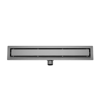 Wiesbaden douchegoot met tegelrooster 80 cm gunmetal | Schwertz & Co